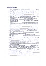 English Worksheet: vocabulary worksheet