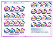 English Worksheet: DAILY ROUTINE