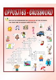 Opposites - Crossword (set 1)