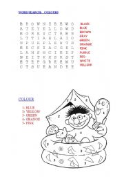 English Worksheet: LEARNING COLOURS