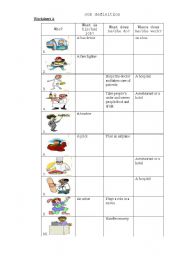 English Worksheet: Job definition Worksheet A