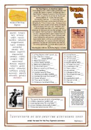 English Worksheet: Crypto Quiz #3 Pony Express