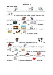 English Worksheet: Daily activities