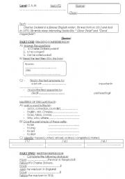 English Worksheet: test for 2nd grade