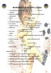 English Worksheet: past continous