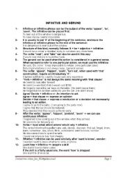 English Worksheet: Gerund and/or Infinitive