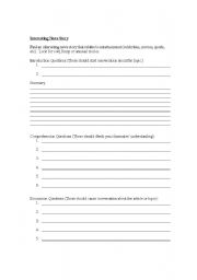 English Worksheet: Summarize a new article