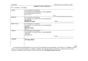 English Worksheet: school agenda 