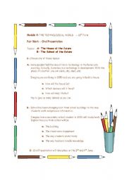 English Worksheet: The Technological World- Group work