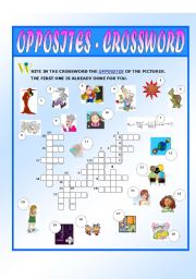 Opposites - Crossword (set 2)