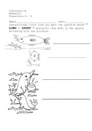 English worksheet: long and short