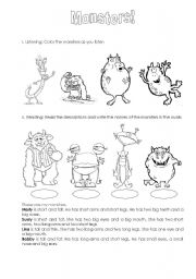 English Worksheet: Monsters