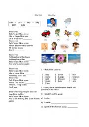 English Worksheet: Elton John - Blue Eyes