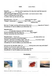 English Worksheet: High - James Blunt