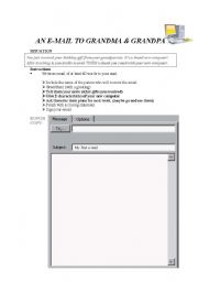 English Worksheet: WRITING ACTIVITY: An email to _________.