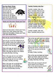 English worksheet: Lisas Songwords