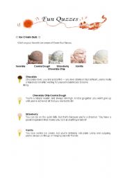 English Worksheet: Ice Cream Mind Test