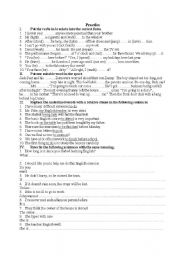 English Worksheet: Practice exercises 