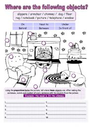 English Worksheet: Prepositions of Place