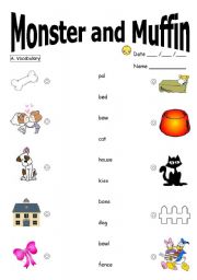 English worksheet: MOnster and Muffin