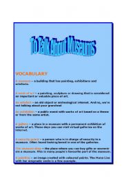 English Worksheet: To talk about museums