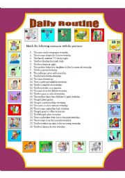 English Worksheet: Daily Routine