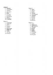 English Worksheet: Vocabulary Test