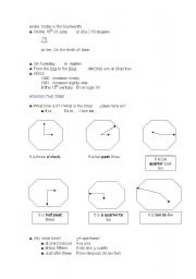 English worksheet: ASKING THE TIME