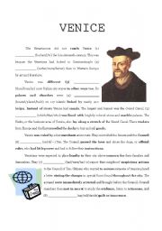 English Worksheet: Venice
