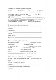 English worksheet: Review for intermediate level