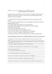 English worksheet: Metaphor and similie Practice