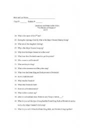 English Worksheet: Pirates of Penzance, part II