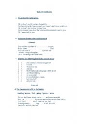 English Worksheet: Song- Talk by Coldplay