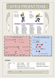 English Worksheet: Simple Present Tenses (part 1)