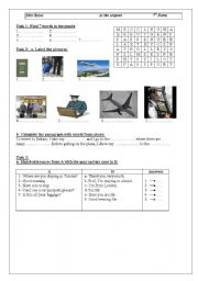 English Worksheet: at the airport