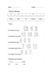 English Worksheet: English Test
