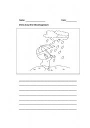 English worksheet: writing