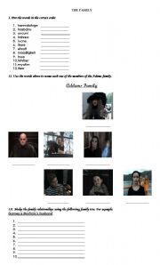 English Worksheet: Addams Family