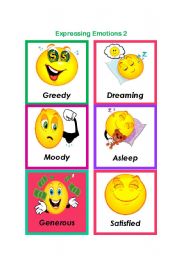 English Worksheet: Expressing emotions 2