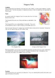 English Worksheet: Niagara Falls