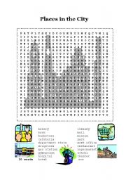 English Worksheet: Places in the city