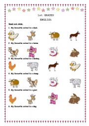 English Worksheet: FARM ANIMALS