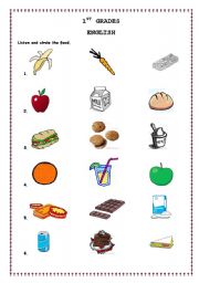 English worksheet: FOOD