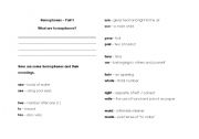 English Worksheet: Homophones
