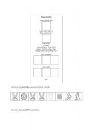 English worksheet: easter song