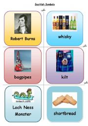 English Worksheet: Scottish Symbol Flashcards Part 1