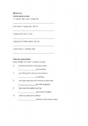 English worksheet: revision