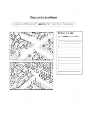 English Worksheet: used to