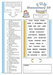 English Worksheet: Fun Sheet Elementary 25