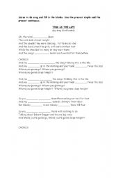 English worksheet: Song: This is the life by Amy Macdonald